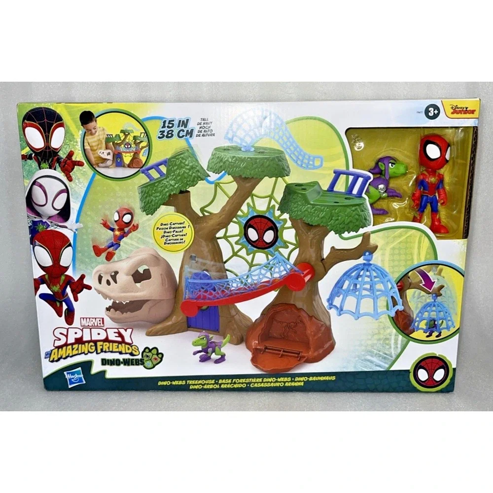 Spidey & His Amazing Friends Dino-Webs Treehouse Playset- Spidey & Goblin Raptor - Picture 9 of 11